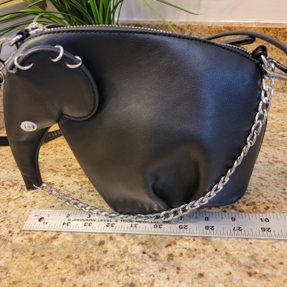 Black elephant crossbody clutch purse Small * - Picture 11 of 16
